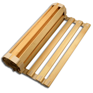 Rolllattenrost gerollt